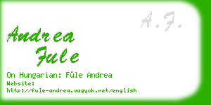 andrea fule business card