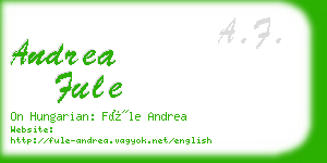 andrea fule business card